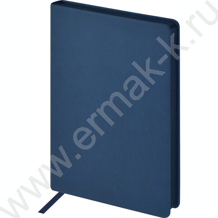 Ежедневник н/дат А5 136л Megapolis Color темно-синий,искус.кожа SOFT TOUCH,ляссе,линейка | Фото 1