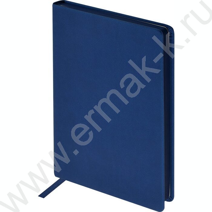 Ежедневник н/дат А5 136л Megapolis Color синий,искус.кожа SOFT TOUCH,ляссе,линейка | Фото 1