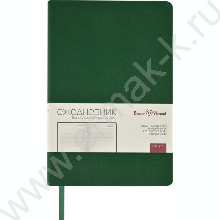 Ежедневник н/дат А5 136л Megapolis Color зеленый,искус.кожа SOFT TOUCH,ляссе,линейка | Фото 9