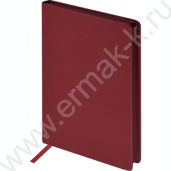 Ежедневник н/дат А5 136л Megapolis Color бордовый,искус.кожа SOFT TOUCH,ляссе,линейка | Фото 1