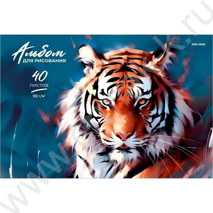 Альбом д/рисования 40л "Тигр-1" | Фото 1