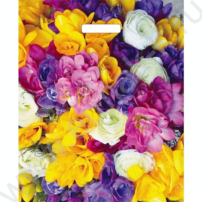 Пакет вырубной 38*45см Весенний букет | Фото 1