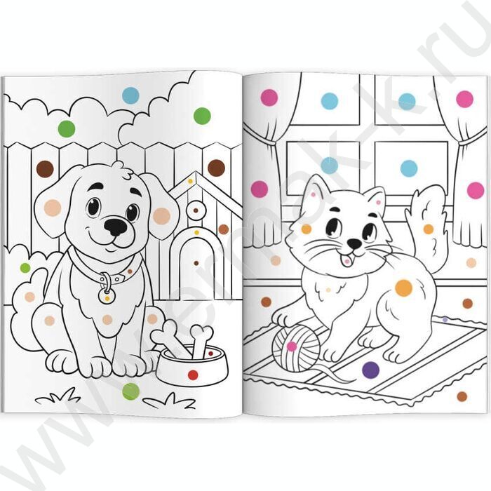 Раскраска 165*235 Раскраска по цветным точкам.Животные | Фото 2