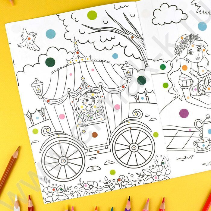 Раскраска 165*235 Раскраска по цветным точкам.Принцессы и единороги | Фото 4