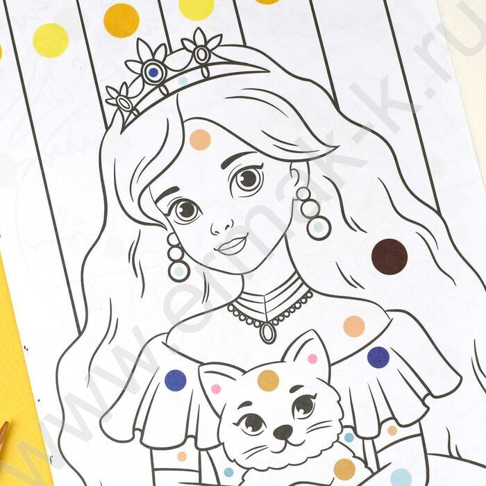 Раскраска 165*235 Раскраска по цветным точкам.Принцессы и единороги | Фото 5