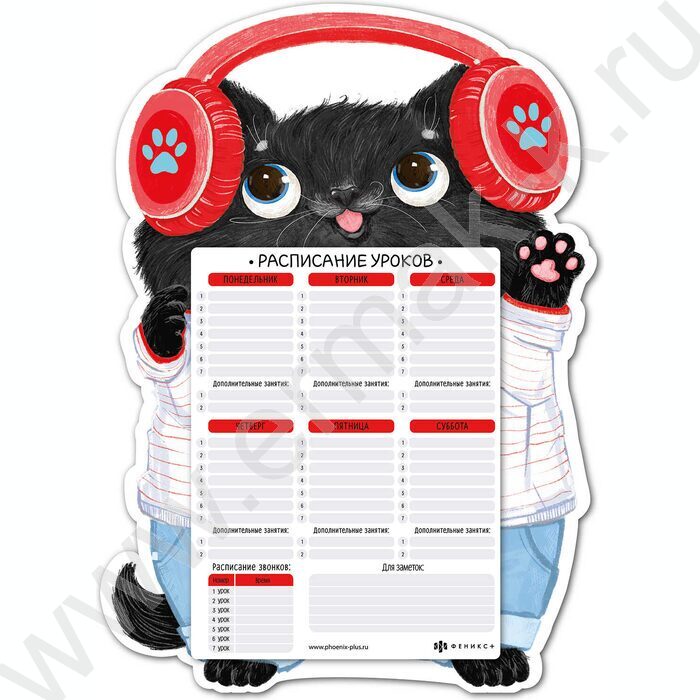 Расписание уроков А3 Кот /выб.Уф-лак/ | Фото 1