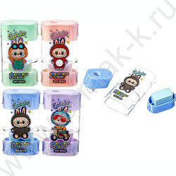 Точилка 2отв. пластик/с контейнером/ Зубастик ассорти+ластик NEW | Фото 1