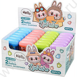 Точилка 2отв. пластик/с контейнером/ Зубастик ассорти NEW | Фото 2