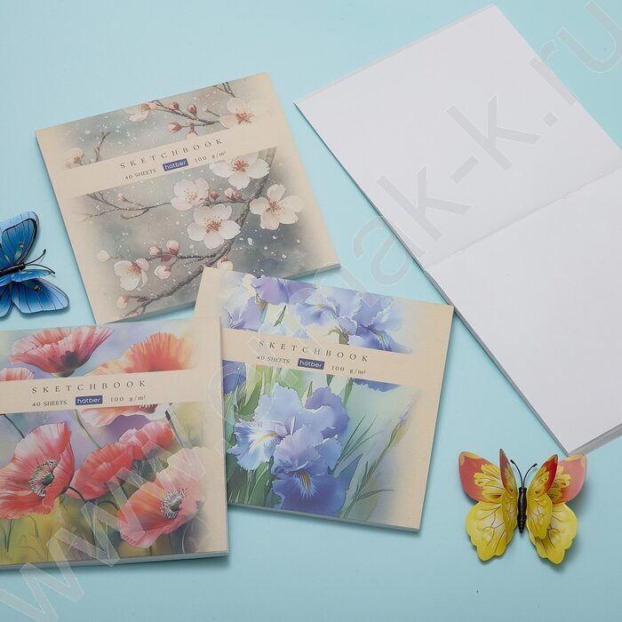 Скетчбук  40л А5 "Ботаника" без линовки 100г/кв.м | Фото 5