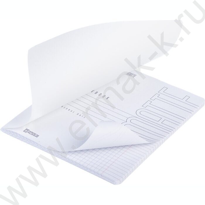 Тетрадь  48л клетка "SoloMatte- Арктический белый" /ламинация Soft-touch/ | Фото 2