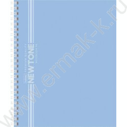 Тетрадь  96л клетка/спираль "NEWtone PASTEL Голубая дымка" /ламинация Soft-touch/ NEW | Фото 1