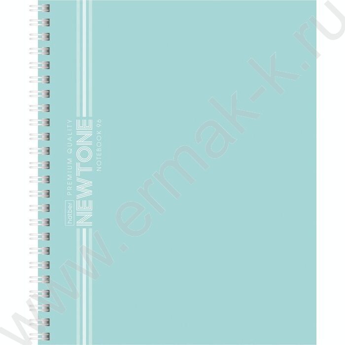 Тетрадь  96л клетка/спираль "NEWtone PASTEL Зеленый нефрит" /ламинация Soft-touch/ | Фото 1