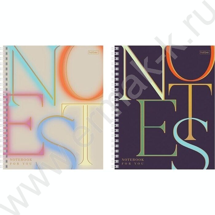 Тетрадь  96л клетка/спираль "Notes" /мат.ламин. 3D фольга/ ассорти | Фото 1