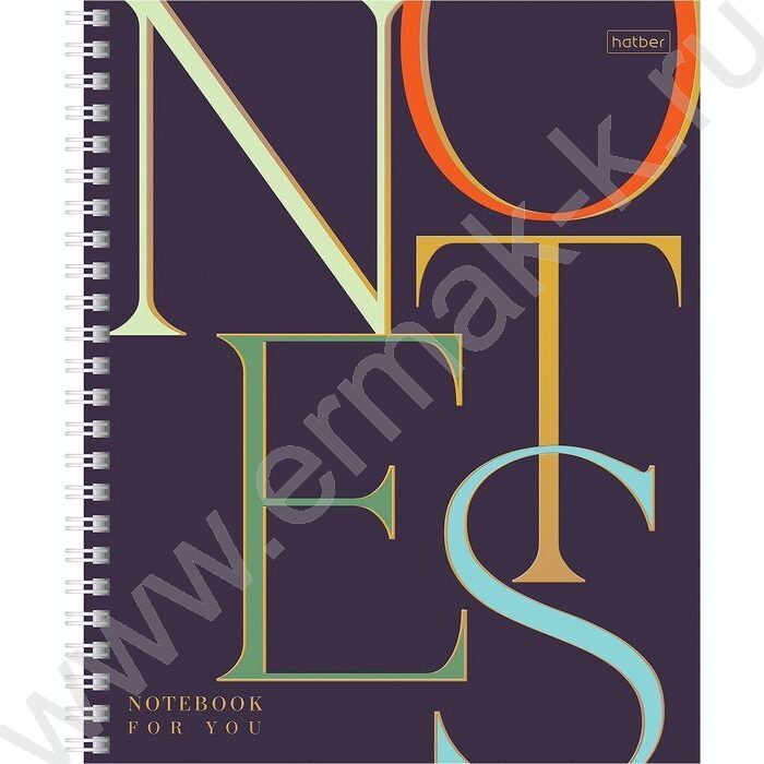 Тетрадь  96л клетка/спираль "Notes" /мат.ламин. 3D фольга/ ассорти | Фото 3