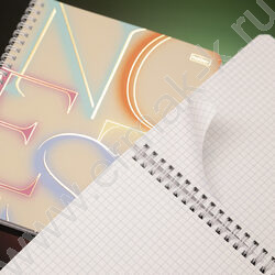 Тетрадь  96л клетка/спираль "Notes" /мат.ламин. 3D фольга/ ассорти NEW | Фото 4