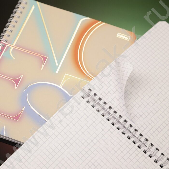 Тетрадь  96л клетка/спираль "Notes" /мат.ламин. 3D фольга/ ассорти | Фото 4