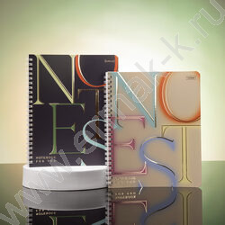 Тетрадь  96л клетка/спираль "Notes" /мат.ламин. 3D фольга/ ассорти NEW | Фото 5