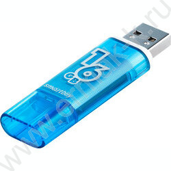 Съемный носитель информации 16GB USB Flash Drive <USB 2.0> голубой "Glossy" NEW | Фото 2
