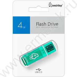 Съемный носитель информации  4GB USB Flash Drive <USB 2.0> зеленый "Glossy" NEW | Фото 3