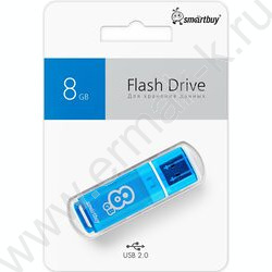 Съемный носитель информации  8GB USB Flash Drive <USB 2.0> голубой "Glossy" NEW | Фото 3
