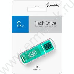 Съемный носитель информации  8GB USB Flash Drive <USB 2.0> зеленый "Glossy" NEW | Фото 3