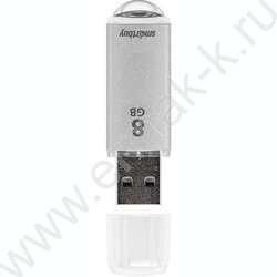 Съемный носитель информации  8GB USB Flash Drive <USB 2.0> серебристый (металл. корпус) "V-Cut" NEW | Фото 2
