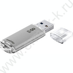 Съемный носитель информации  8GB USB Flash Drive <USB 2.0> серебристый (металл. корпус) "V-Cut" NEW | Фото 3