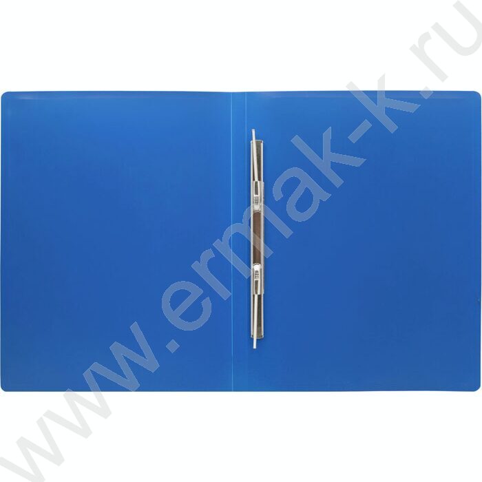 Папка с бок.пруж.скоросшивателем синяя /пластик 0,5мм | Фото 4