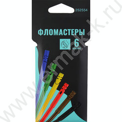 Фломастеры   6цв ERGO Light смываемые вентилируемый колпачок,европодвес пл/уп NEW | Фото 1