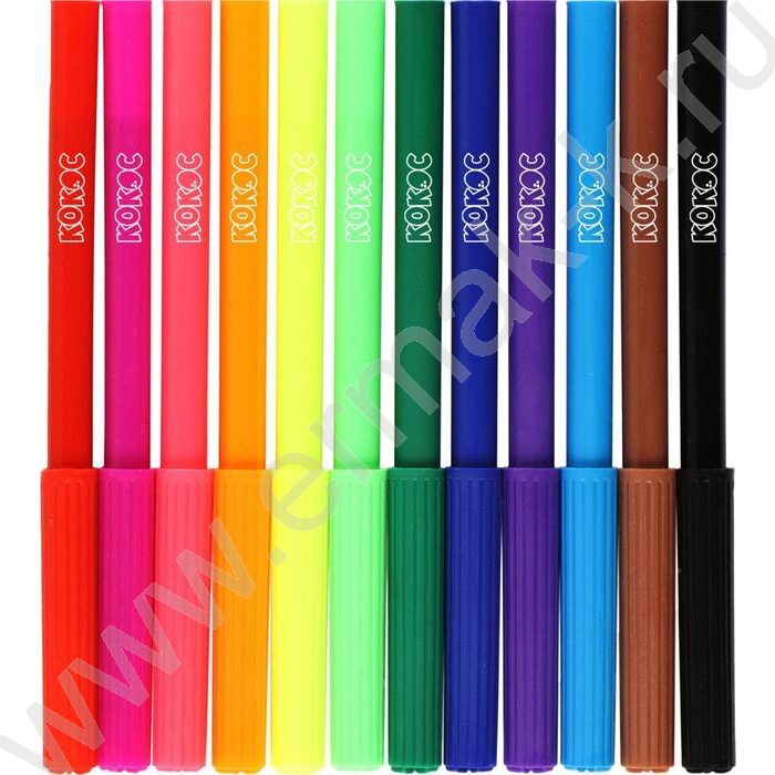 Фломастеры  12цв ERGO Light смываемые вентилируемый колпачок,европодвес пл/уп | Фото 2