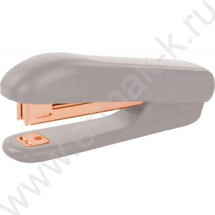 Степлер №10  12л пластик лавандово-пепельный /встроен антистеплер /метал. детали - розового золо | Фото 1