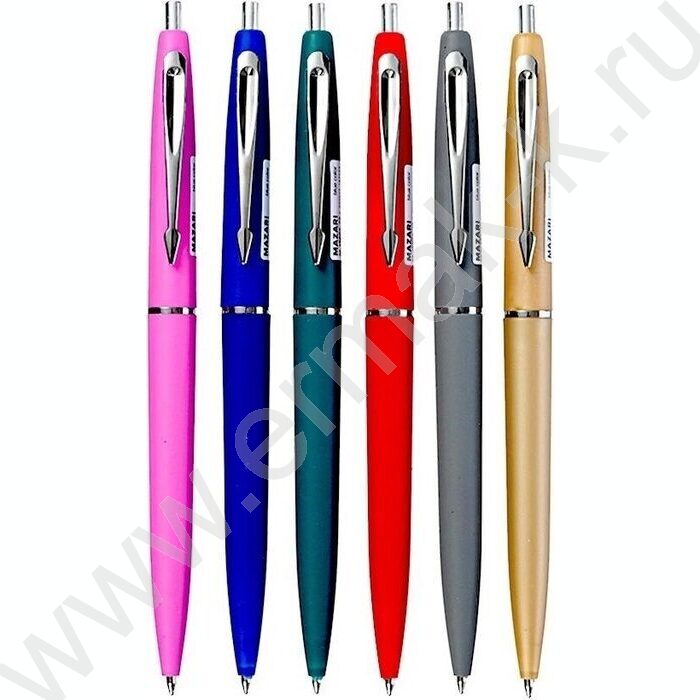 Ручка шар авт 0,7мм синяя Tual/корпус с покрытием Soft Touch,ассорти 6 цветов,сменный стержень 1 | Фото 1