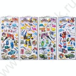 Наклейки декоративные  9,5*23см Роботы ассорти | Фото 1
