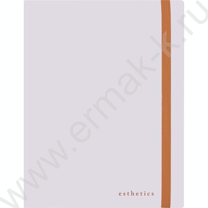 Папка на резинках "Esthetics" фактура "soft-touch", вертик. резинка А4 0,6мм, лавандово-пепельна | Фото 1