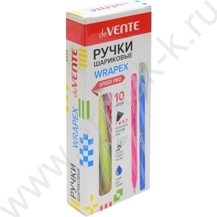 Ручка шар одноразовая 0,7мм Wrapex синяя /цветной корпус, цвета корпуса ассорти NEW | Фото 2
