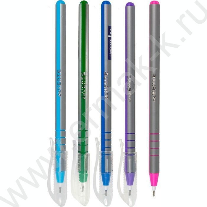 Ручка шар одноразовая 0,7мм Argenta синяя /серебристый корпус с цветными полосками NEW | Фото 1