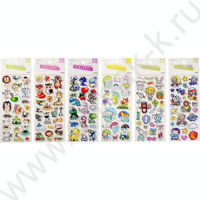 Наклейки декоративные 11*30см Детский микс объёмные, материал - EVA ассорти | Фото 1