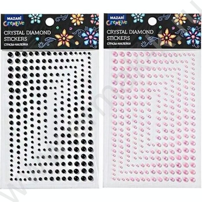 Наклейки-стразы пластиковые Ассорти ОПП-упаковка | Фото 2
