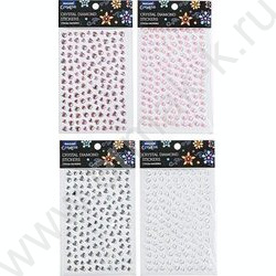 Наклейки-стразы пластиковые Ассорти ОПП-упаковка | Фото 1