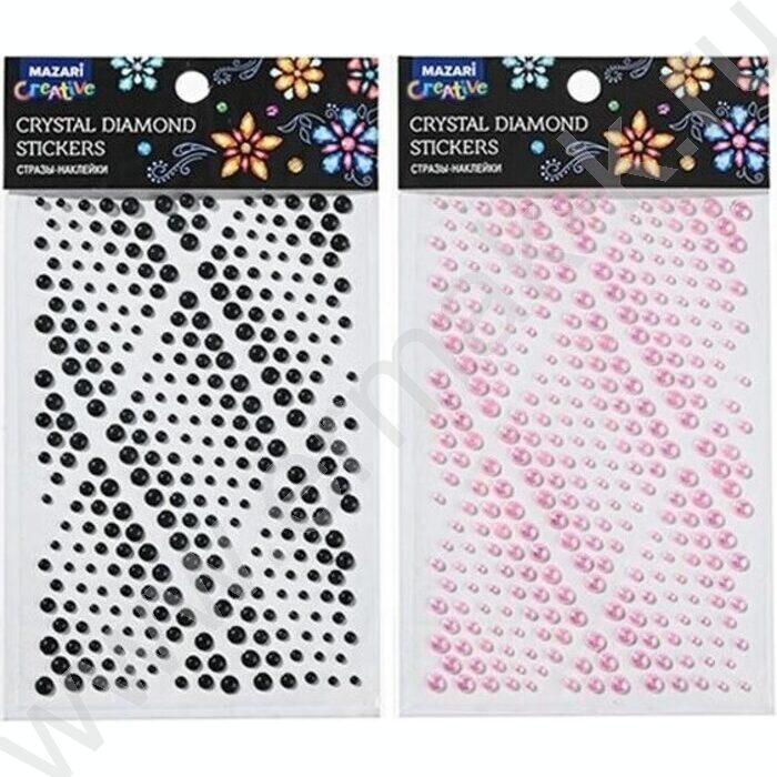 Наклейки-стразы пластиковые Ассорти ОПП-упаковка | Фото 2