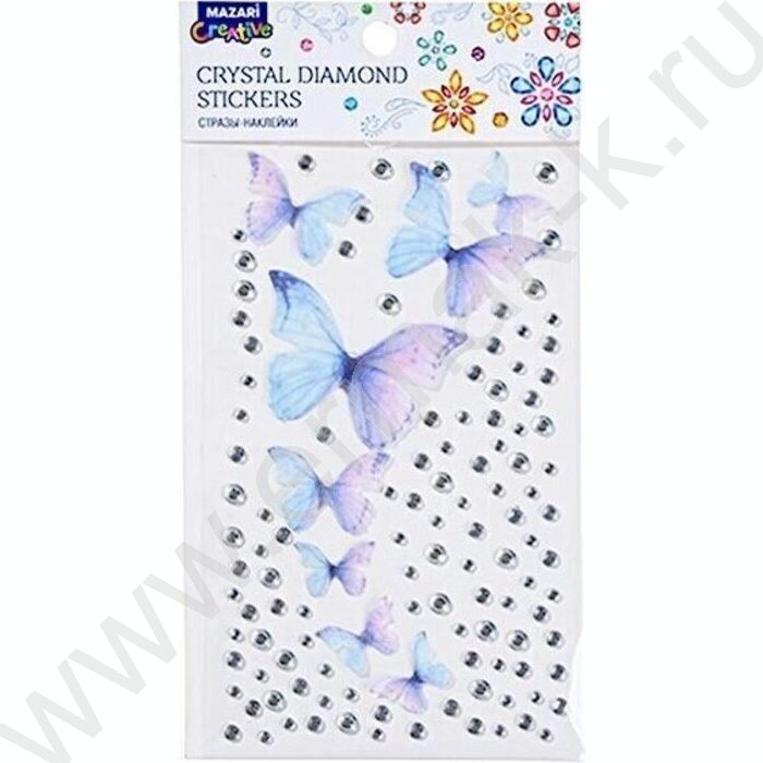 Наклейки-стразы пластиковые Ассорти ОПП-упаковка | Фото 2