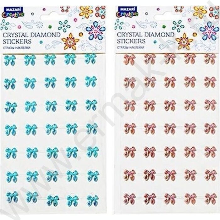 Наклейки-стразы пластиковые Ассорти ОПП-упаковка | Фото 2