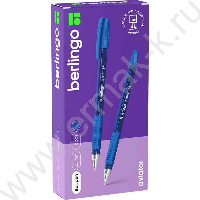 Ручка шар "Aviator" 0,5мм синяя /резин. грип | Фото 3