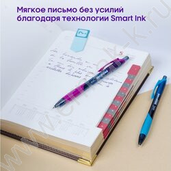 Ручка шар авт синяя 0,7мм "Riteline" /корпус прорезин. пластик /ассорти NEW | Фото 6