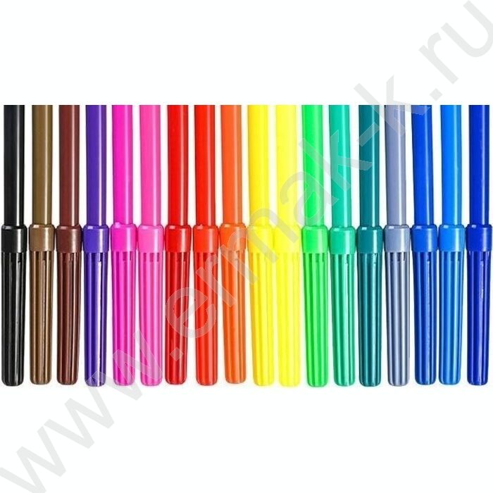 Фломастеры  18цв Котик вентилируемый колпачок,корпус круглый, ПВХ- упаковка с европодвесом | Фото 2