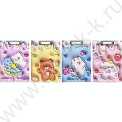 Клипборд 21,8*31,5 с зажимом Cute 3D с линейкой NEW | Фото 1