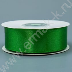 Лента атлас 2,5см*22,85м 25ярд зеленая | Фото 1