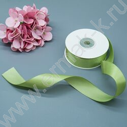 Лента атлас 2,5см*22,85м 25ярд светлый хаки | Фото 2