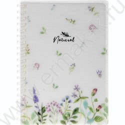 Блокнот  80л А6 спираль/пластик.обл. "NATURAL FLOWERS" | Фото 1