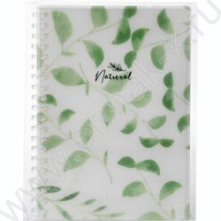 Блокнот  80л А6 спираль/пластик.обл. "NATURAL LEAVESS" | Фото 4